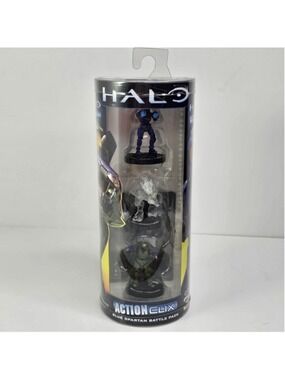 SEALED Halo Actionclix Blue Spartan Battle Pack RARE 3 Miniature Figures NEW